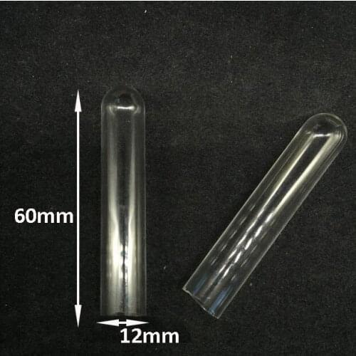 100pieces Clear empty borosilicate 60x12mm glass globe bubble dome glass bottle vial pendant necklace pendant jewelry findings