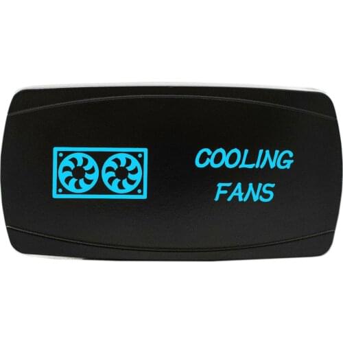 12-24V Car COOLING FANS 12V 20A Toggle Rocker Switch Blue LED Light 5Pin ON OFF