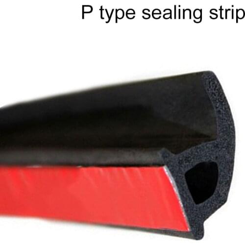 16M Car Rubber P-type Sealing Strip Auto Door Seal 8M Waterproof Soundproof Trim Weatherstrip Universal Car Door Seal Strip