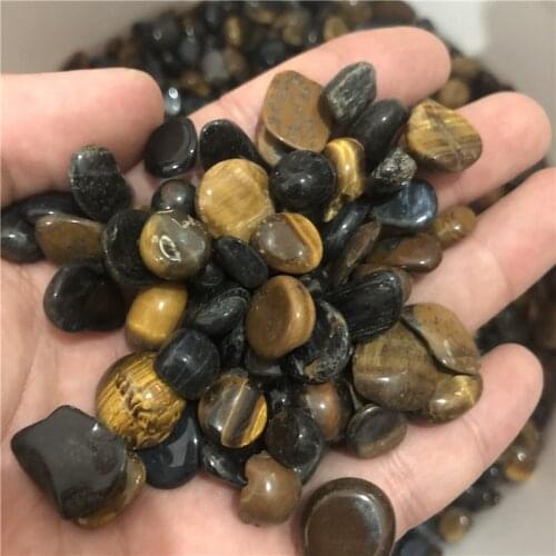 5000g Natural Yellow and Blue Tiger Eye Stone Crystal Irregular Quartz Gravel Wholesale