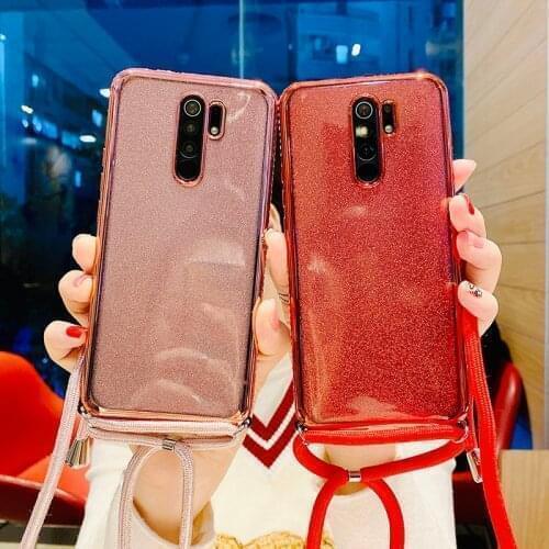 Diamond Rope Mobile Phone Case For Huawei Honor 7 8X 9A 10 V20 30 PRO Mobile Phone Case TPU Soft Shell Anti Falling Shock Proof