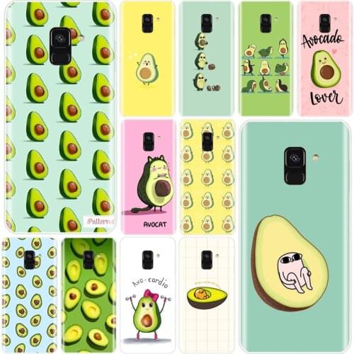 Avocado aesthetic cute fashion pattern Cover TPU Phone Case For Samsung Galaxy A3 A7 A8 2016 A3 A5 A7 2017 A6 A8 2018
