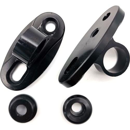 Black Universal Motorcycle CNC Aluminum Rearview Mirror Adapters Holder Mounting