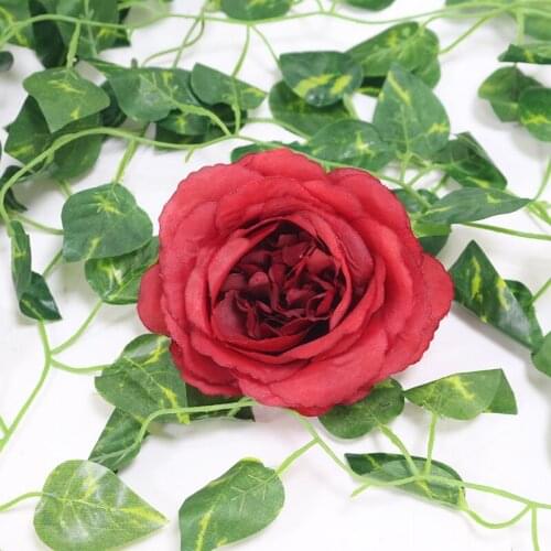 Artificial flower heads 10cm silk peonies flower heads DIY wedding background arch home decoration accessories