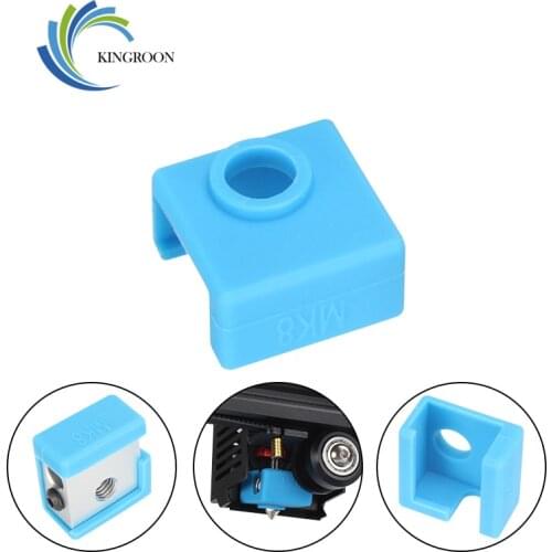 KINGROON MK7 MK8 Heated Block Cover Protective Silicone Sock Cover 3D Printer Heated Block Hot End Sock 3D Printer Parts