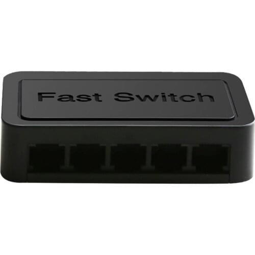 5 Ports Fast Ethernet 10/100Mbps Network Switch Desktop Laptop Lan Hub Power By Micro USB for Notebook Desktop and Phone