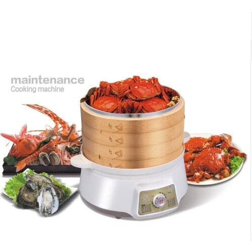 Kitchen Electric Steamer Household Double layer Electric Food Steaming Pot 8L Large Capacity Bamboo Steamer ZMZQG-SS1681