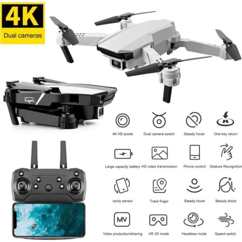 S62 WIFI FPV Drone 4K With Camera Wide Angle HD Camera 2.4GHz RC Drones Altitude Hold 4CH Foldable RC Quadcopter RC Helicopter