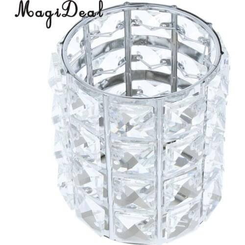 MagiDeal Crystal Festive Elegant Candle Tea Light Holder Lamp Decor Light Holder Bowl Wedding Festive Decoration 12cm