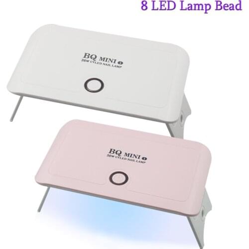 Mini Nail Dryer Portable Foldable Nail Lamp For Manicure Equipment USB Cable Home Use Nail UV Gel Varnish Dryer 8 LEDS Lamp