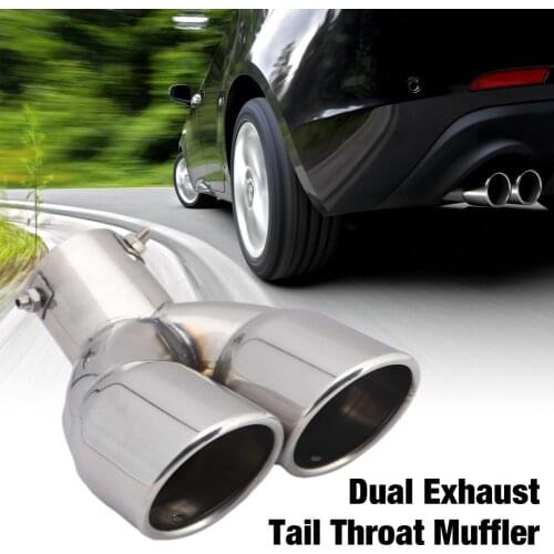 Car 63mm Exhaust Pipe Tip Car Auto Muffler Steel Stainless Trim Tail Tube Auto Replacement Parts Exhaust Systems Mufflers