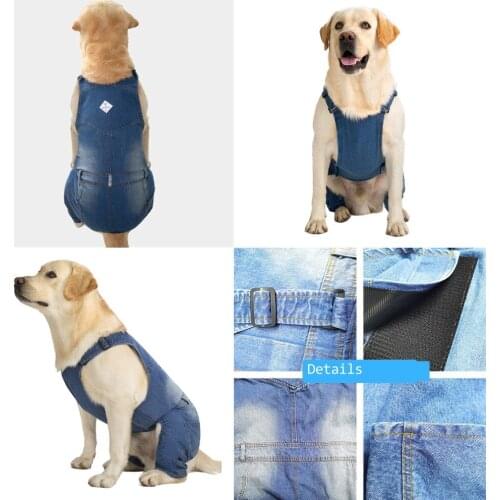 Large New Dog Kawaii Roupa Clothes Jumpsuit Big Pet Clothing Rompers Jeans Husky Labrador Golden Retriever Costume Pijama Perro