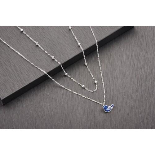 Chandler Boho Bird Necklace Double Layered Necklace Gold Link Chain Choker Animal Necklace Women Accessories Collares Femme