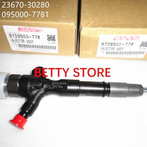 Genuine common rail injector 095000-7780,095000-7781 2KD-FTV / 1KD-FTV for 23670-30280, 23670-39310, 23670-39185