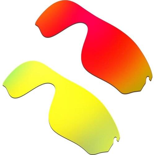 HKUCO Red/Gold 2 Pairs Polarized Replacement Lenses For RadarLock-Edge Sunglasses Increase Clarity