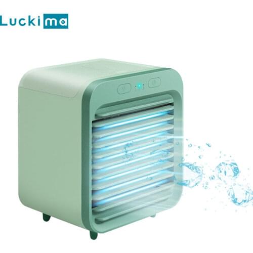 Portable Mini Air Conditioner Desktop Fan 5000mAh USB Rechargeable Air Cooler Table Cooling Mist Fan Humidifier for Office Home
