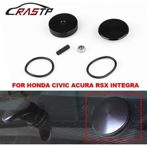 RASTP - New Arrived Aluminum Car Rear Wiper Delete Kit Plug Cap For Honda Civic Si Acura RSX Integra/3Dr Hatchback EG6 RS-ENL016