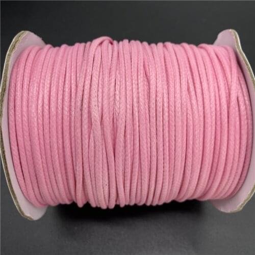 0.5mm 0.8mm 1mm 1.5mm 2mm Peacock Pink Waxed Cotton Cord Rope Waxed Thread Cord String Strap Necklace Rope For Jewelry Making