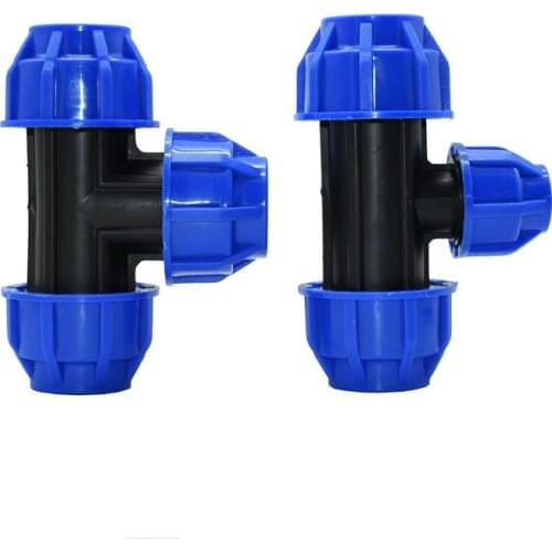 DN15 DN20 DN25 PVC PE tube tee water splitter 1/2 3/4 1" reducing tee pipe T Shaped connector Water supply tube Fittings 1pcs