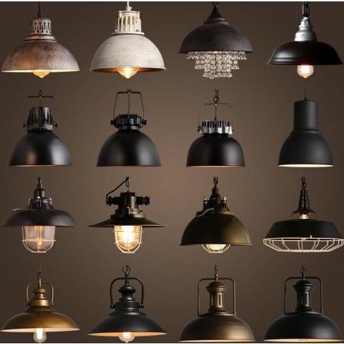 Vintage lustre rustico Coffee Shop Bar Kitchen island Chandelier E27 Edison Pendant Lamp Industrial Loft Retro Chandelier Light