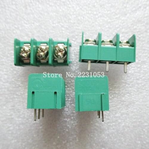 10PCS/LOT KF7.62-3P 7.62mm pitch connector pcb screw terminal block connector 2pin 300V 20A 22-12AWG