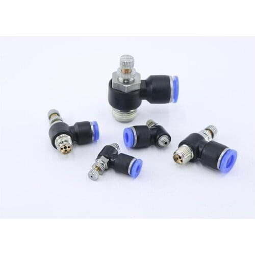 2pcs Quick coupling speed regulating switch regulating valve throttle valve SL6-M5 SL6-01 SL6-02 SL6-03 SL6-04