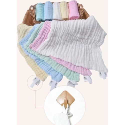 6 Layers Soft Face Saliva Towel Baby Bibs Newborn Wash Cloth Handkerchief