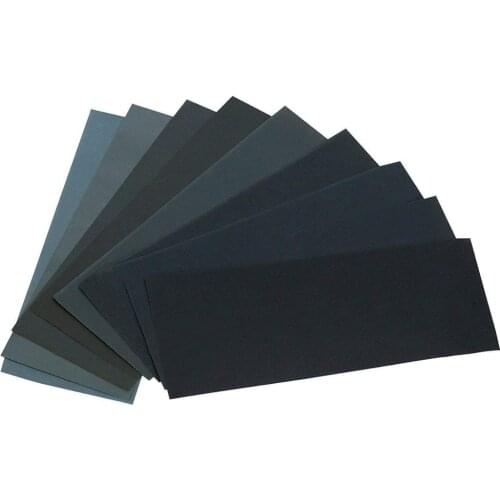 9*3.6 Inch 24Pcs Wet Dry Sandpaper 120-3000 Assortment Grit Sanding Sheets For Wood Metal Polishing Automotive Polishing