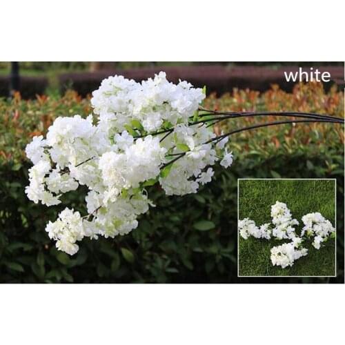 Four Branches Each Bouquet Simulation Cherry Blossom 1 m(39") Long Wedding Arch Decorative Flower Home Living room Decor