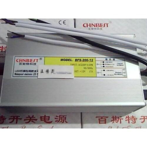 Chn best BFS-200W-DC12V Waterproof Switching Power Supply (Yellow Box)