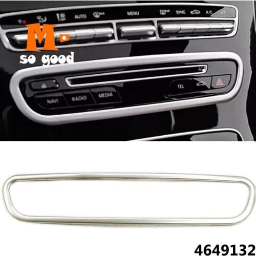 For Mercedes Benz C class W205 GLC X253 2015 2016 2017 Stainless steel Car CD Plates Air Conditioning Switch Panel Cover Trim