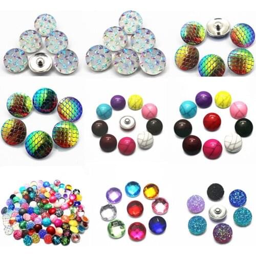 Hot selling 10pcs/lot Glass plastic crystal Snaps Buttons 18mm Snaps Charms Fit Ginger Snaps Bracelets&Bangles Jewelry