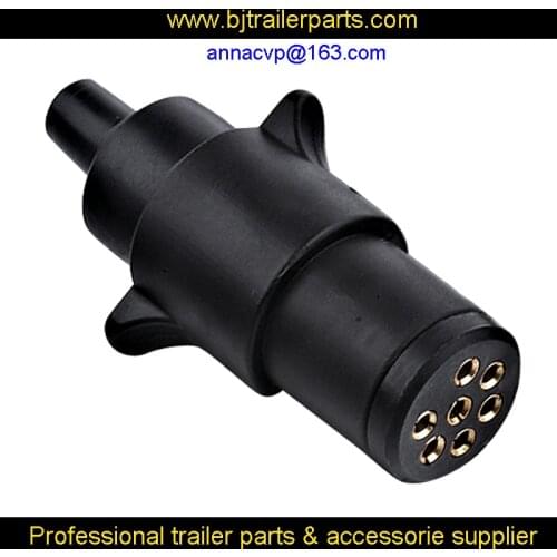 Quality 7 pin trailer plug small round male plastic trailer truck automotive parts boat trailer connector, trailer socket