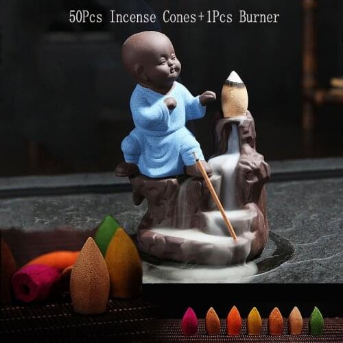The Little Monk Censer Creative Home Decor Small Buddha Incense Holder Backflow Incense Burner Use In Home Office Teahouse