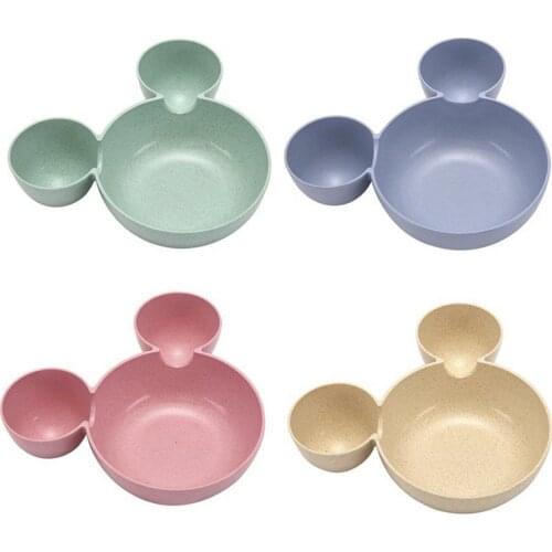 Fashion 14cm Kids Bowl Dinnerware set Cartoon Creative Plate child Plastic Tableware Lovely Lunch Tray Dishes 301-0789