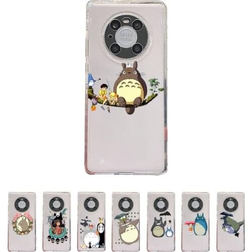 Spirited Away Phone Case Transparent For Huawei honor V 40 30 20 X note 10 pro lite max s Soft TPU Clear Mobile bags