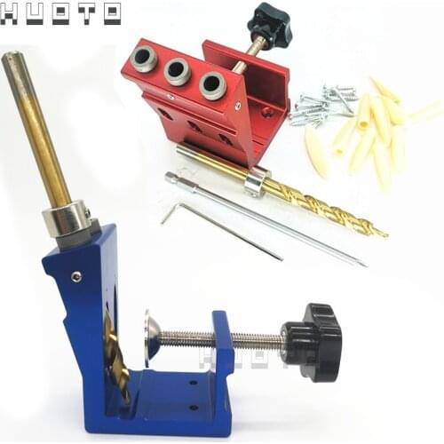 Woodworking Guide Clamp Locator Set 9mm Oblique Hole Drill Locator Wood Assembled Punchers Hole Punching Fixtures Tools