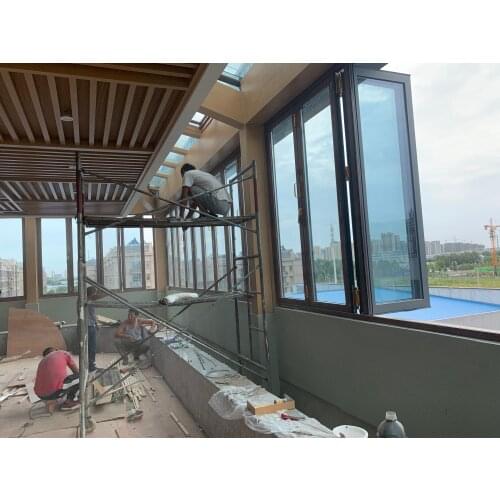 Exterior - Broken Thermal Aluminum Bi-Fold Window folding window and door