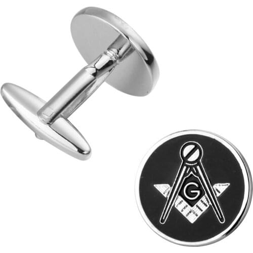 New High quality Stainless Steel Mens Jewelry Masonic Cuff links Lodge Cufflinks For Freemasonry French shirt Costume Accessorie