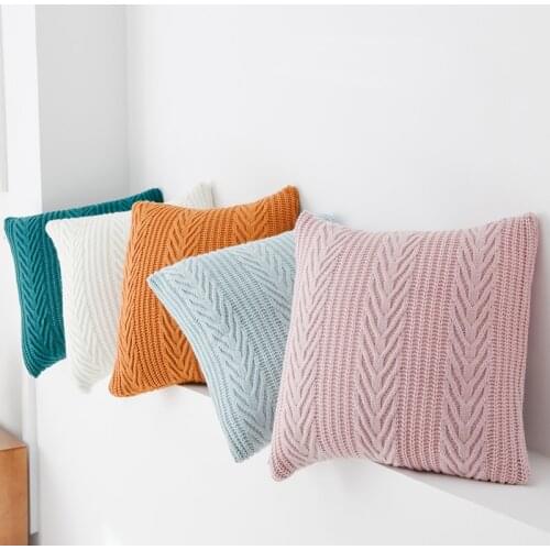 Solid Pillow Cover 45x45cm Cushion Cover Pink Cream Green Yellow Blue Vintage Green Blue 45cm*45cm for Home Decoration Sofa Bed