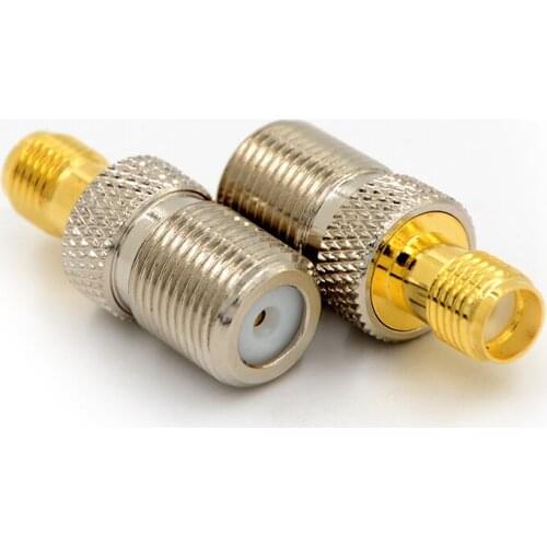 Female F Type Jack To SMA Female Plug Straight RF Coax Adapter F To SMA Convertor F Female to SMA Female Connector
