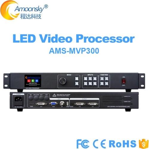 Full color LED video processor MVP300 with 1 linsn TS802D sending card for led display indoor