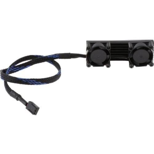 M.2 NVMe Heatsink, SSD Solid State Drive Cooler Fans - 25mm, with Thermal Pad Cooling Fin, 3 Pin Power Supply, Black