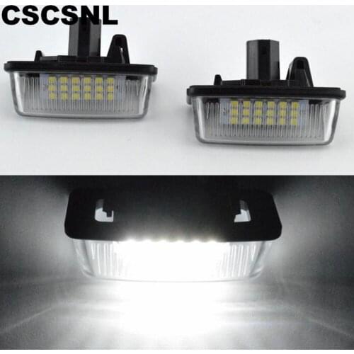 CSCSNL 2pcs Car 12V 18LED License Plate Lights SMD for Toyota Corolla_E11 Crown S180 Starlet EP91 Vios Previa ACR50 GSR50
