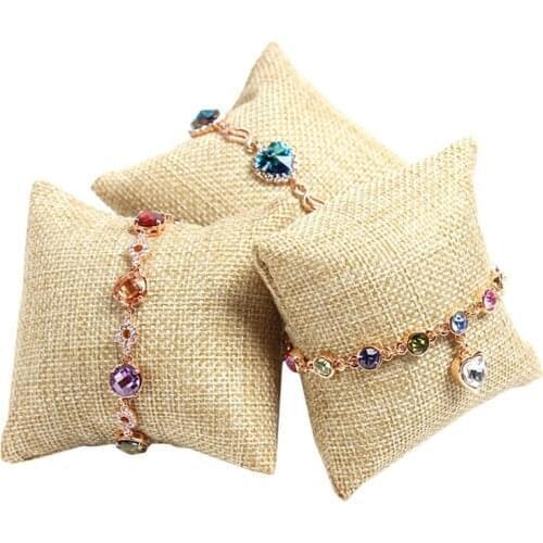 1piece Fabric Watch Holder Jewelry Pillow Necklace Holder Bracelet Organizer Watches Display Stand Bangle Rack