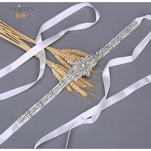 TOPQUEEN S374 Royal Medal Craft Wedding Sash Handmade Bridal Belts Rhinestone Beaded Free Shipping High Quality Bridal Sash