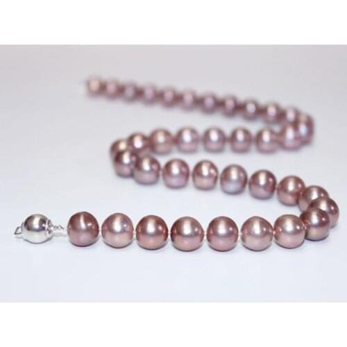 Gorgeous 12-13mm south sea round lavender pearl necklace 14k