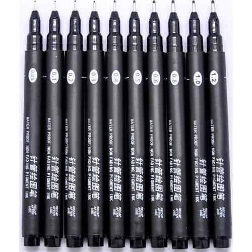 8/10Pcs Sketch Water Marker Drawing Pen Comic Sketching Fineliner Art Stationery Office signature pen