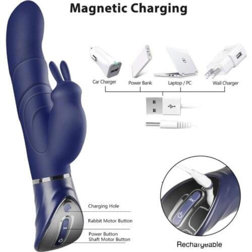 10 Speeds Female Rabbit Vibrator G Spot Vagina Clitoris Stimulator Heating Masturbator Dildo Vibrator Sex Toys for Women ZD0360