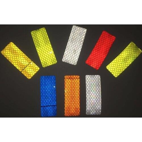 Rectangle10 PCS Motorcycle Electric Vehicle Car Reflective Stickers Bicycle Reflective Film Helps To Shield Scratches